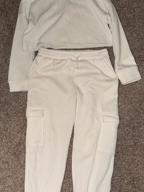 Women’s Cream Cargo Joggers - Casual Track Pants